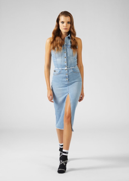 Rochie Versace Denim Dama | CZRBIDQ-47